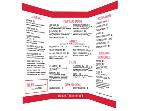 tri-fold menu