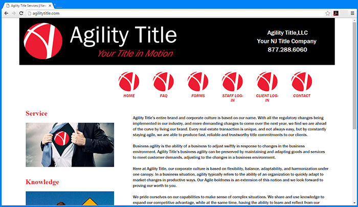 Agility Title website